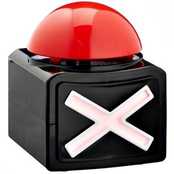 Buzzer Button mit Ton & Licht (rot/schwarz): Quiz-Buzzer für Spiele, Schule & mehr. Reaktionsbuzzer für spannende Wettbewerbe