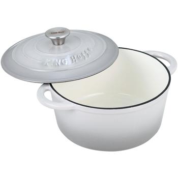 Preview: Gusseiserner Topf, grau, Ø 22 cm, 2,4L