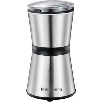 Preview: Elektrische Kaffeemühle - One-Touch-Steuerung für feine/grobe Mahlstufen - Edelstahl Mahlmesser - für Espresso/Kolbenkaffee - kompakt - Silber