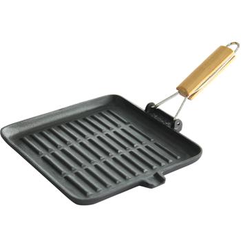 Preview: Gusseiserne Grillpfanne, 24 cm