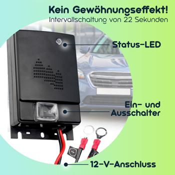 Preview: Hochfrequenz Ultraschall Marderschreck (12V): Effektive Auto-Marderabwehr mit 12-45kHz & 70dB. Zuverlässiger Schutz für Ihr Fahrzeug
