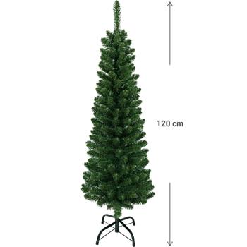 Preview: Künstlicher Weihnachtsbaum 120 cm - Dunkelgrün - Ideal für kleine Räume & Büros - Immer wiederverwendbar - Polyvinyl - Klassische Weihnachtsdeko