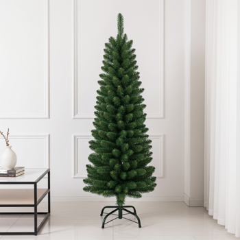 Künstlicher Weihnachtsbaum 120 cm - Dunkelgrün - Ideal für kleine Räume & Büros - Immer wiederverwendbar - Polyvinyl - Klassische Weihnachtsdeko