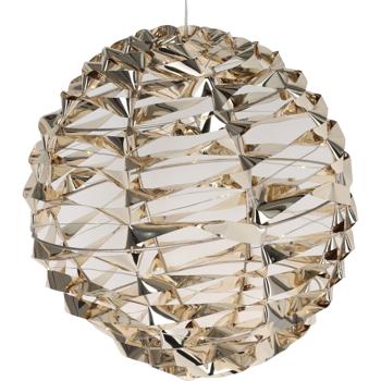 Preview: Weihnachtskugel mit 60 warmweissen Micro-LEDs, Ø 25 cm - goldfarben, batteriebetrieben mit 6/18h Timer - IP20 geschützt für Innenräume