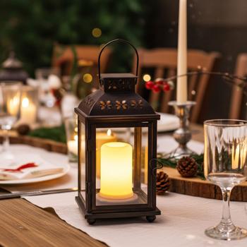 Preview: LED-Flammenleuchte als sicherer Kerzenersatz – Warm-weisses Licht, Ø 7,5x9,5cm – Ideal für Adventsstimmung, Laternen & Windlichter – Batteriebetrieben
