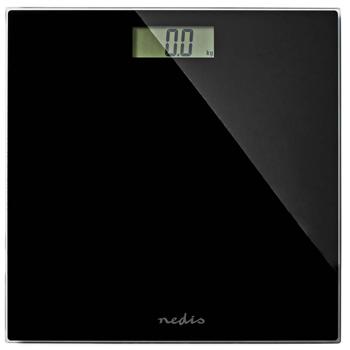 Preview: Elegante digitale Personenwaage mit grossem LCD-Display, präziser Messung, robustem Hartglas & rutschfester Oberfläche, 150 kg Tragkraft, schwarz