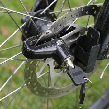 Preview: Bremsscheibenschloss inkl. Halterung - Diebstahlsicherung für Motorrad, Fahrrad, E-Bike, Mofa - gehärteter Stahl, wetterfest, 5.5mm Sicherungsstift