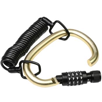 Preview: Robustes Karabiner-Zahlenschloss mit 1,8m Kabel: Für zuverlässige Sicherung unterwegs, vielseitig einsetzbar für Rucksack, Koffer, Helm & mehr