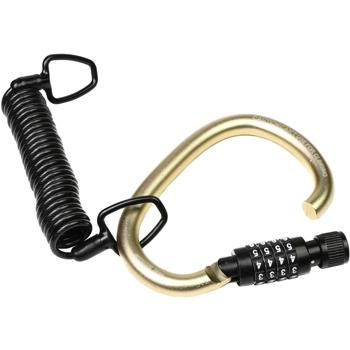 Preview: Robustes Karabiner-Zahlenschloss mit 1,8m Kabel: Für zuverlässige Sicherung unterwegs, vielseitig einsetzbar für Rucksack, Koffer, Helm & mehr