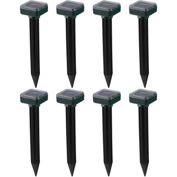 Preview: Solar-Wühlmausschreck 8er-Set - effektive Wühlmausvertreibung 600m² - umweltfreundlich & chemiefrei mit 400Hz Schallwellen, H 25 cm