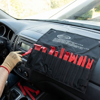 Preview: Zierleistenkeile-Set 11-teilig - Müheloses Entfernen von Zierleisten, Gummidichtungen & Türverkleidungen im Auto - Aus hochwertigem Kunststoff - Schont Material