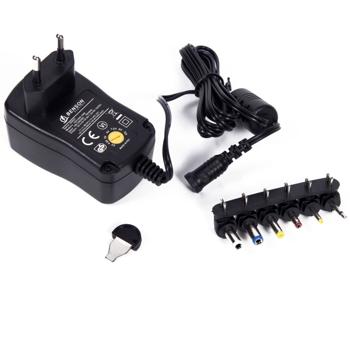 Universal Netzteil 1000mA (1A) mit 6 Adaptersteckern, schwarz - Einstellbare Spannung 3-12V - vielseitiger Stromadapter für viele Kleingeräte