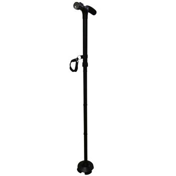 Gehstock mit LED-Lampe - Faltbar, höhenverstellbar 85-95 cm - 360° rutschfester Fuss bis 115 kg - Ergonomischer Griff für sicheres Gehen im Dunkeln