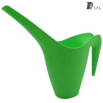 Preview: Giesskanne 1,7L grün - Langer Ausguss für schwer erreichbare Pflanzen - Robuster Kunststoff - Ideal für Balkone Gewächshäuser Grabpflege