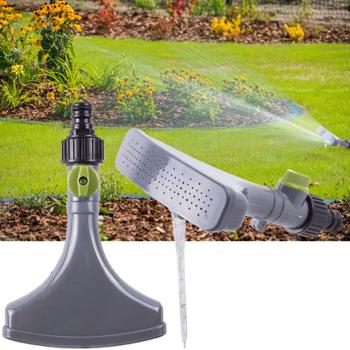 Flache Bewässerungsbrause mit Erdspiess - Feinregensprühkopf für Rasen & Beete - Mobil, stossfest, 1/2 Zoll Anschluss - Unauffällig & schonend