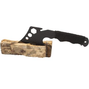 Preview: Multifunktions-Handbeil, 23,5 cm, mit Holster und Gürtelhalterung, Paracord Griffwicklung, Camping, Wandern, Survival, Axt