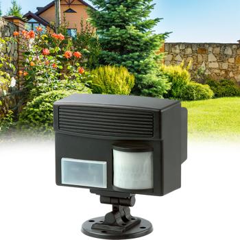 Effektiver Tierschreck mit Ultraschall & PIR Bewegungssensor – Schützt vor Hunden, Katzen, Wildtieren, für Garten, Garage, Dachboden