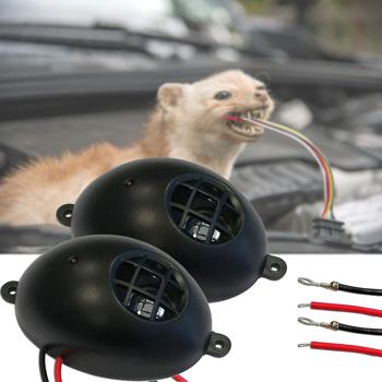 2er-Set Profi Marderabwehr Ultraschall Auto - Schützt vor Nageschäden & teuren Reparaturen - 12-24V, 140° Abstrahlwinkel, 23kHz, einfach an Autobatterie