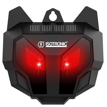 Preview: 2er-Set Tierabwehr gegen Wildtiere - Vertreibt Füchse, Marder, Waschbären nachts mit blinkenden LEDs - Solarbetrieben, Dämmerungssensor, IP44