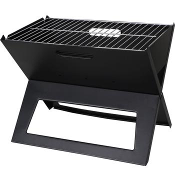 Picknick-Holzkohlegrill faltbar - ideal für Camping, Strand & Park - 44,5x30,5x35cm - robust, leicht zu reinigen & mobil mit Tragegriff