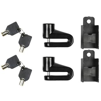 2er-Set Bremsscheibenschloss inkl. Halterung - Robuster Diebstahlschutz für Motorrad, Mofa & Velo - Stoss- & Wetterfest, gehärteter Stahl, Ø 5,5mm