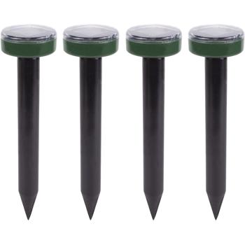 Preview: 4er-Set Solar-Maulwurfvertreiber-Schreck - Vertreibt Maulwürfe & Wühlmäuse chemiefrei - 400 Hz Schallwellen-Abdeckung 500 m²- IP44 - Ø 6x25,5 cm