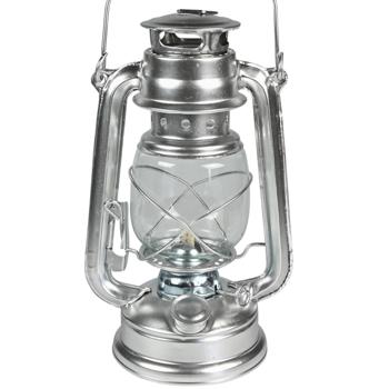 Preview: 2er-Set Öl-Sturmlaterne 25 cm - Vintage Look für Garten, Camping & Notfälle - Robustes Glas/Metall - 200ml Tank, Flammen regulierbar