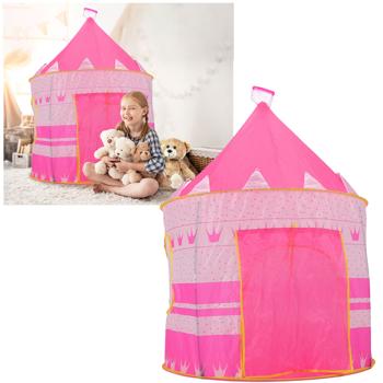 Zauberhaftes Prinzessinnen-Schloss Spielzelt - rosa, Ø 105 x 125 cm. Spielspass für Kinder, ideal für Rollenspiele und fantasievolle Abenteuer