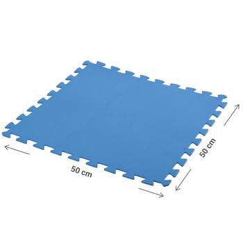 Preview: Pool-Unterlage 9tlg. 50x50 cm - Schützt Poolböden vor Löchern/Rissen - EVA Material - Hygienisch, langlebig, für Schwimmbecken & Planschbecken