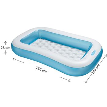 Preview: Planschbecken Baby 166x100x28 cm - Aufblasbares Baby-Schwimmbecken für sichere erste Planschversuche - Weicher Boden & Rand - Robustes Polyvinyl Material