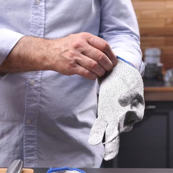 Preview: Universal-Schnittschutzhandschuhe 1 Paar - Sicherer Schutz vor Schnittverletzungen in Küche, Garten, Heimwerken - Waschbar 40°C - Schutzklasse 4 EN388