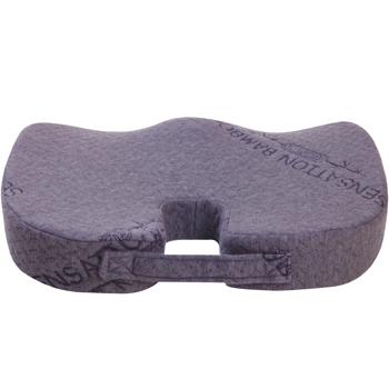 Preview: 2er-Set Bambus-Sitzkissen - passt sich optimal Ihrem Körper an - Memory-Foam, 45x30x6,4cm, waschbar - Ideal für Büro & Reisen