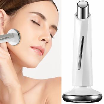 Gesichtsmassagegerät Mikrovibrationen - Fördert Durchblutung & beugt Falten vor - Lichtmassage (Blau/Rot) - Kompakt (23g) - 10000 rpm - Inkl. CR 2032