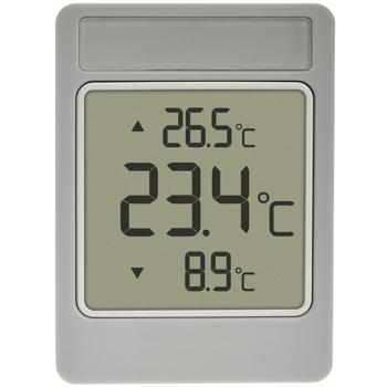Preview: Digitales Aussenthermometer für Fensterscheibe - Präzise Aussen-Temperaturwerte, höchste Tiefstwerte - Kabellose Montage, wetterfest, 9x6.6 cm