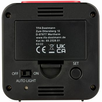 Preview: Präziser Digitaler Funkwecker (schwarz) mit Thermometer, Datum & 2 Weckzeiten – Zuverlässige Zeitmessung & umfassende Informationen auf einen Blick