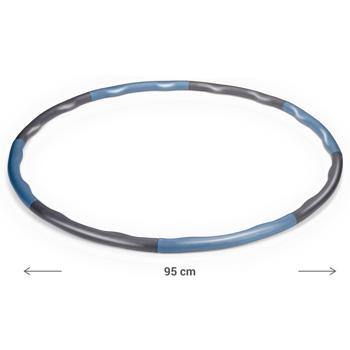 Preview: Hula Hoop mit Gewicht Ø 95cm - Effektives Bauch- & Rücken-Workout, verbrennt Kalorien - Einfach zusammenbaubar - Robust, ideal für Zuhause & Sportstudios, Schwarz/Blau