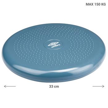 Preview: Balance-Kissen Ø 33cm - Fördert Koordination & Tiefenmuskulatur - Heimtraining - Hautfreundliches PVC - bis 150 kg belastbar - 2 Oberflächen - Blau