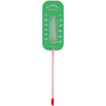 Preview: Bodenthermometer 0-50°C - Präzises Gartenthermometer für Aussaat, Frostschutz & Kompost - 15cm grün mit 0-50°C / 40-120°F Skala