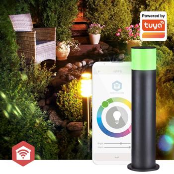 Preview: Premium Smartlife Gartenleuchte: ZigBee, RGB, warmweisses Licht, App Steuerung– Robuste Aluminium Wegeleuchte, 2700K, IP65 wetterfest