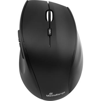 Kabellose 5-Tasten Funk-Maus - Optischer Sensor 1600 DPI, 10m Reichweite - Kompatibel mit Windows, macOS, Linux - Matt-Schwarz - CH6537