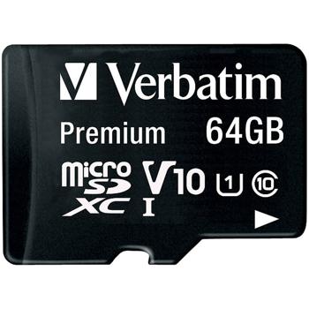 Preview: 2er-Set Verbatim Premium microSDXC-Speicherkarte 64 GB - Blitzschnelle Datenübertragung für Smartphones & Kameras - 90 MB/s Lesen - Class 10 U1