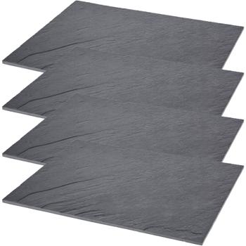 4er-Set Platzset Schieferplatte – Premium Tischdekoration, edles Design, robust, langlebig, leicht zu reinigen – 40x30cm – Für Dinner, Brunch, Apéro & Feste