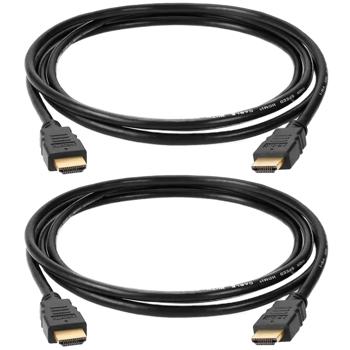 2er-Set Highspeed HDMI Kabel - Ethernet Heimkino optimiert für 8 PCM & True HD Audio - max. 10.2 GBit/s, 1m, Typ A, vergoldete Kontakte