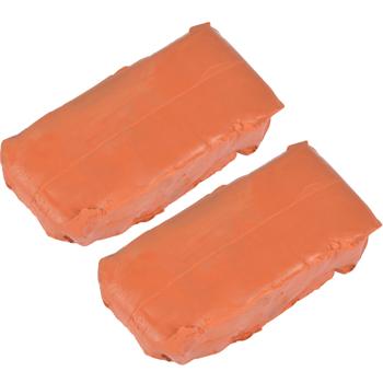 Preview: 2er-Set selbsthärtender Naturton Terrakotta je 500g - Zum Modellieren von Skulpturen & Deko Figuren - Lufttrocknend 1-3 Tage bemalbar