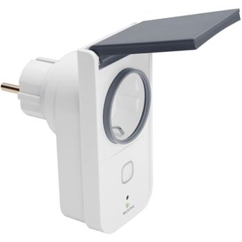 Preview: Smarte WLAN Outdoor Steckdose IP44 - Wetterfeste Aussensteckdose mit Stromzähler, App & Timer - Kompatibel mit Alexa & Google Home für Ihren Garten