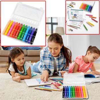 Wachsmalstifte 12 Stk. - Zum Malen, Gestalten & Basteln - Ideal für Ausmalbücher Kinder/Erwachsene, DIY, Scrapbooks - In 12 bunten Farben