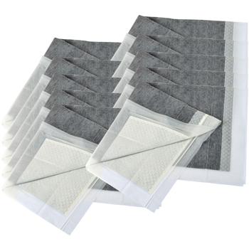 Preview: 10x auslaufsichere Trainingsunterlagen für Hunde / Welpen (60x60cm): mit Aktivkohle für optimale Geruchsbindung - Hoch saugfähig & ideal für Welpen