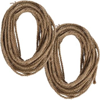 2er-Set Juteseil zum Basteln & Dekorieren - Robustes Naturmaterial 8m lang & 4mm stark - Ideal für DIY, Garten & maritime Deko