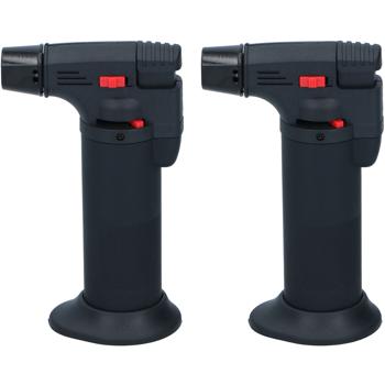 Preview: 2er-Set Crème Brûlée Brenner – leistungsstarker Flambierbrenner für Küche & Dessert – nachfüllbar, sicher & einfach zu bedienen – ideal für karamellisierte Krusten