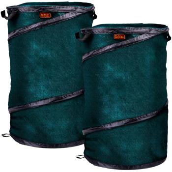 Preview: 2er-Set Gartensack 120L - Abfallsack für Grünschnitt, Laub & Gartenabfälle - Ø 45x75cm - mit robusten Henkeln - platzsparend verstaubar